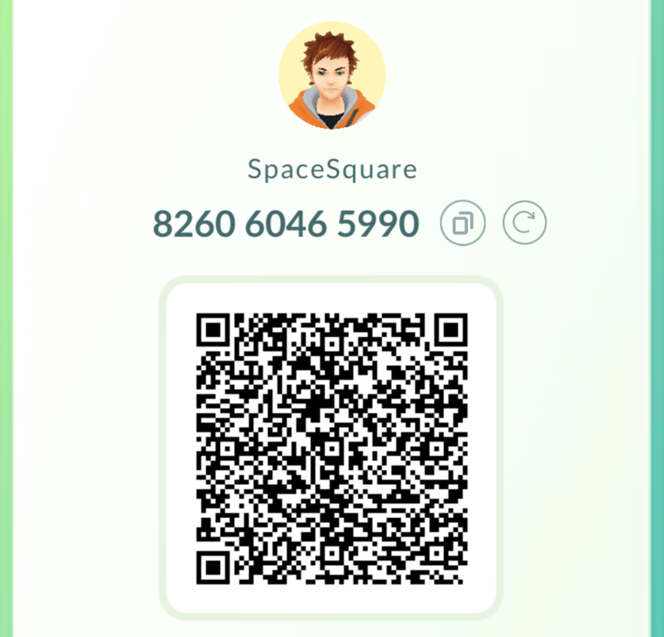 Pokémon GO — SpaceSquare trainer QR code, friend code 8260 6046 5990