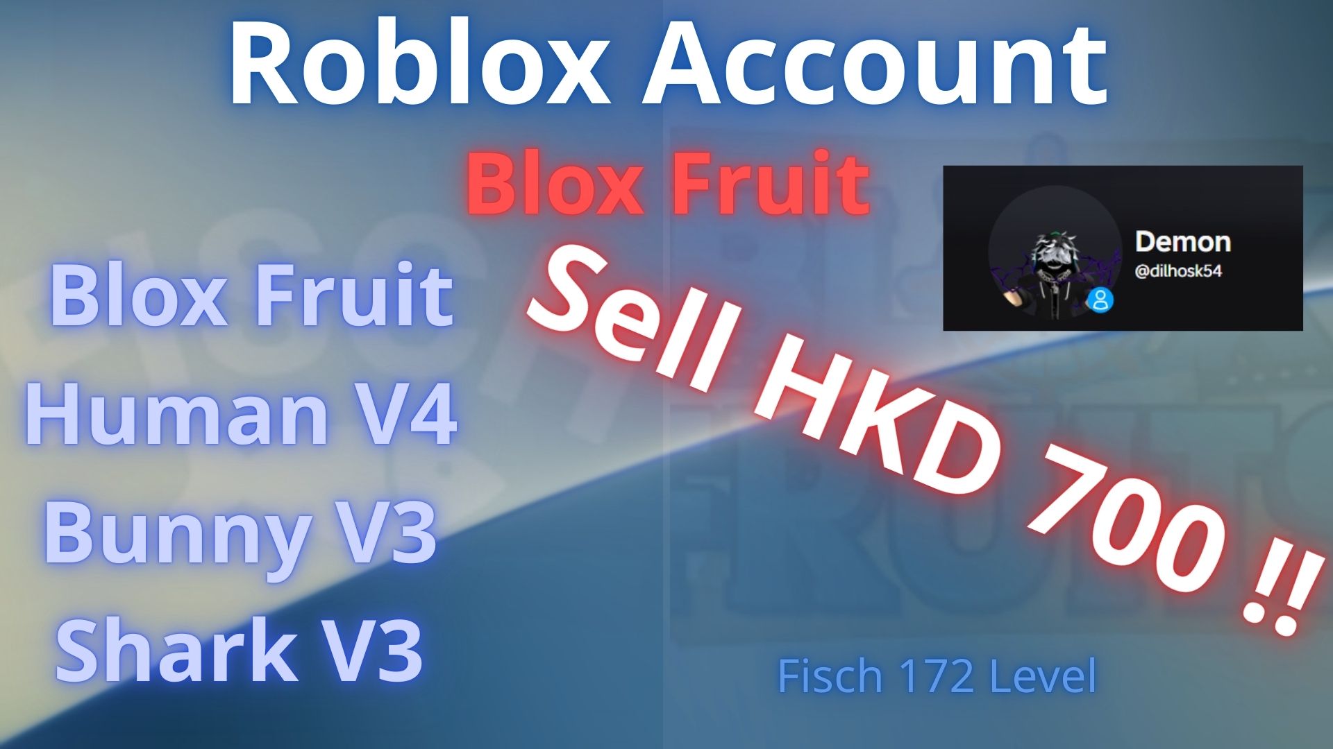 Blox Fruits Account — fighting styles, fruits, races progress